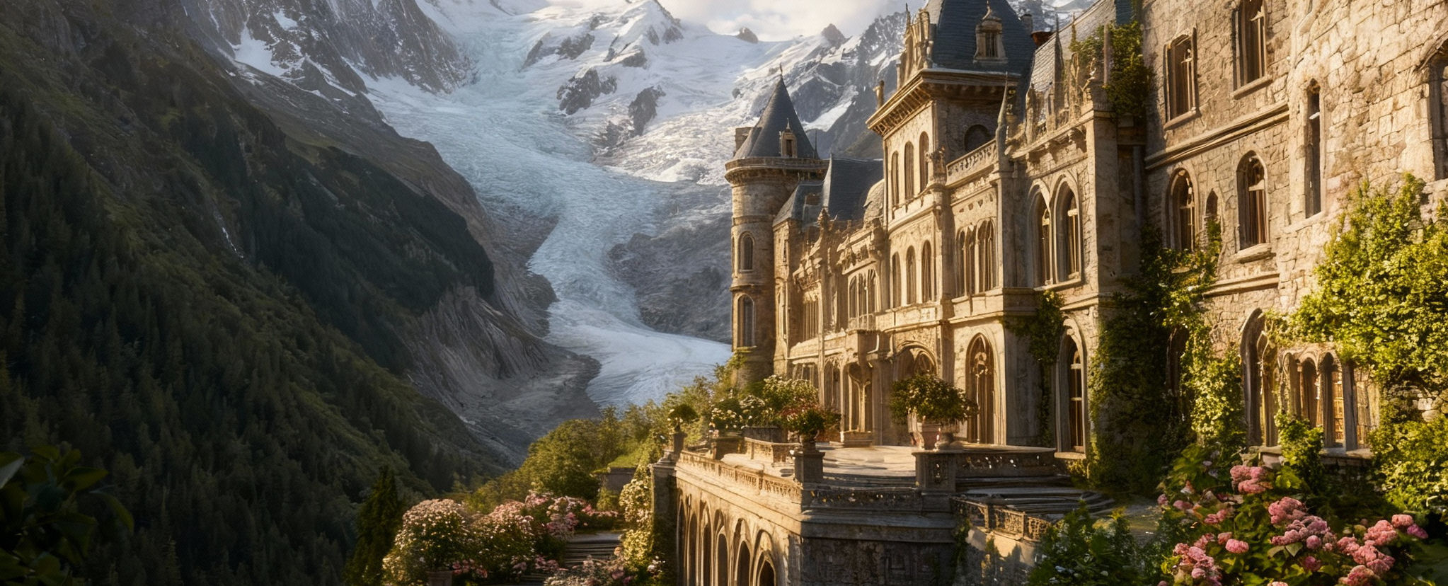 Château de Brumenoir above the Mer de Glace